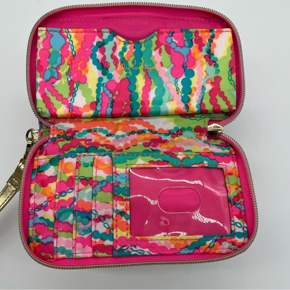 Lilly Pulitzer Multicolor Wristlet with Gold Accents - Picture 4 of 7